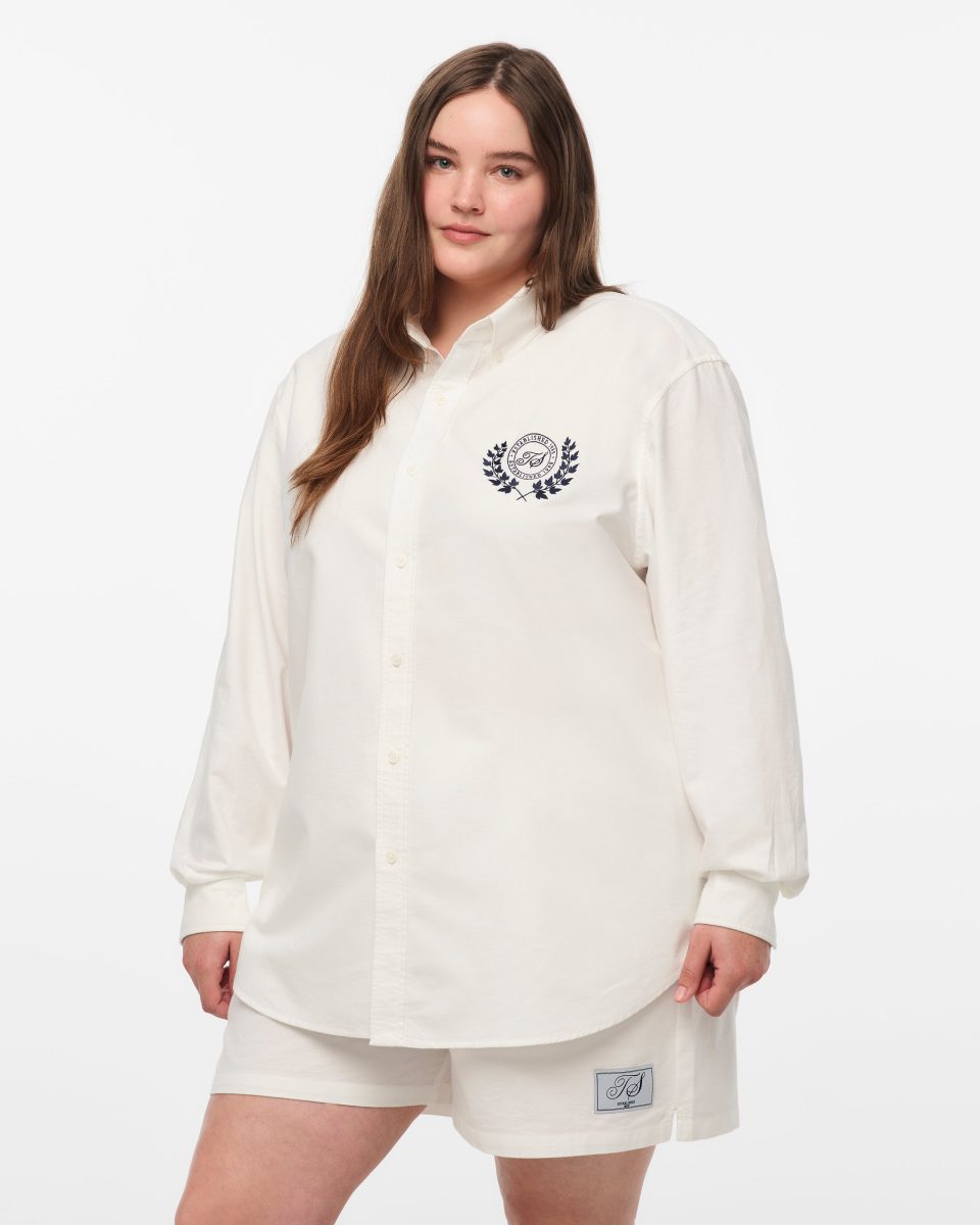 TS Crest White Oxford Shirt