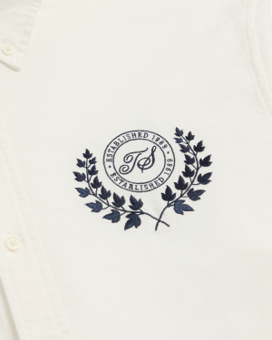 TS Crest White Oxford Shirt